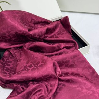 Coach İthal Pamuk Jakar İpek Şal 23141 - Bordo