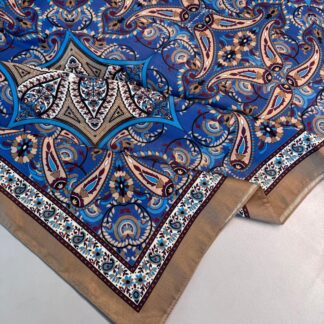 Etro Buta Desenli Pamuk Soft Şal - 377350 -Bebe Mavi Vizon