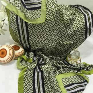 Burberry Çift Taraflı Vual İpek Şal -açık yeşil
