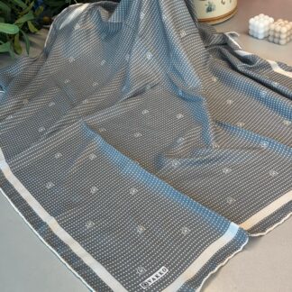 Vakko Puantiye Twill Eşarp-Kül Rengi