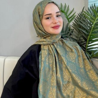 Hürrem Sultan Kendinden Dokulu Çift Taraflı Şal-2000- Zer-i Zümrüt