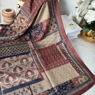 Etnik Desen Pamuk Soft Şal 83923 - Bakır