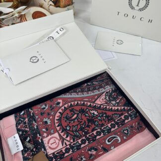 Touch İthal Etnik Desen Pamuk İpek Şal- 35440 - Pudra