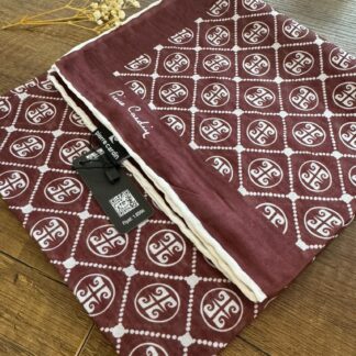 Pier Cardin Kare Desen Pamuk Soft Eşarp 27689 - Bordo