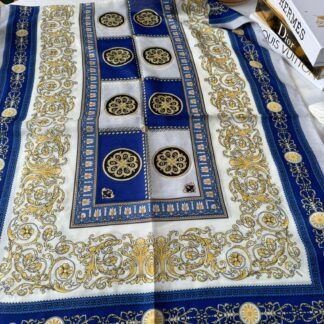 Versace Pamuk İpek Şal -Saks-Vizon
