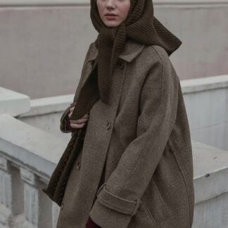 Triko Balaclava Bandana Atkı - Kahve