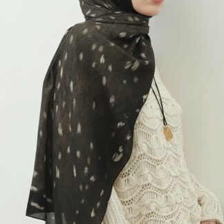 Fawn Ceylan Desen Şal - Siyah