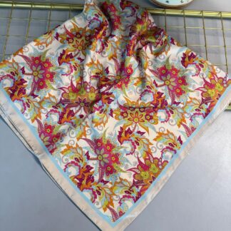 Mimoza Desen Vual İpek Eşarp-6203408-Fuşya