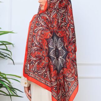 Etro Buta Desenli Pamuk Soft Şal - 377350 - Turuncu