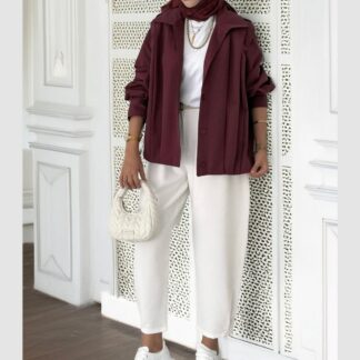 Zara Bomber Trençkot DŞ100237 - Bordo