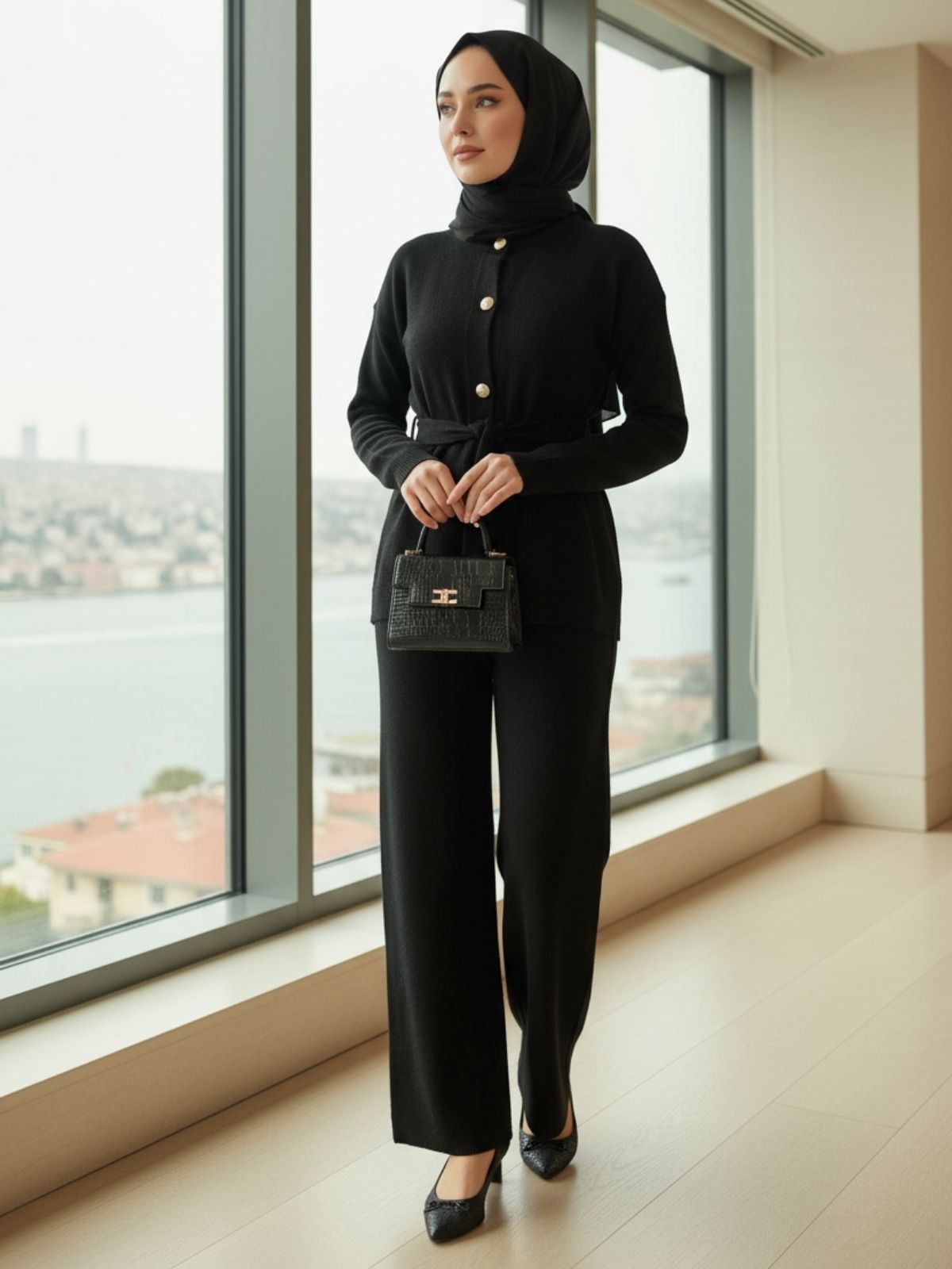 Triko İkili Takım TK100433 - Siyah