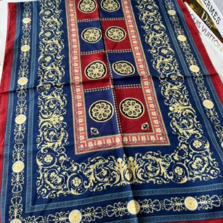 Versace Pamuk İpek Şal 50232 - Bordo - Lacivert