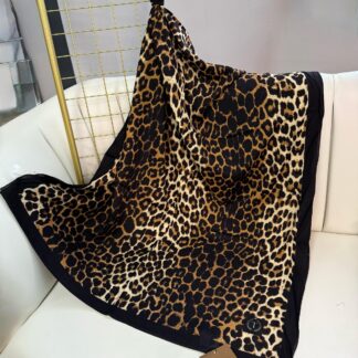 Touch ithal Leopar Pamuk İpek Şal-415420-Siyah-kahve