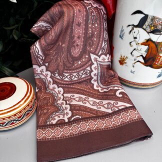Yeni Etnik Pamuk Soft Şal 65301 - 65301 Kiremit