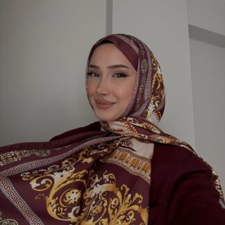 VERSACE VUAL İPEK ŞAL- 344456- MÜRDÜM