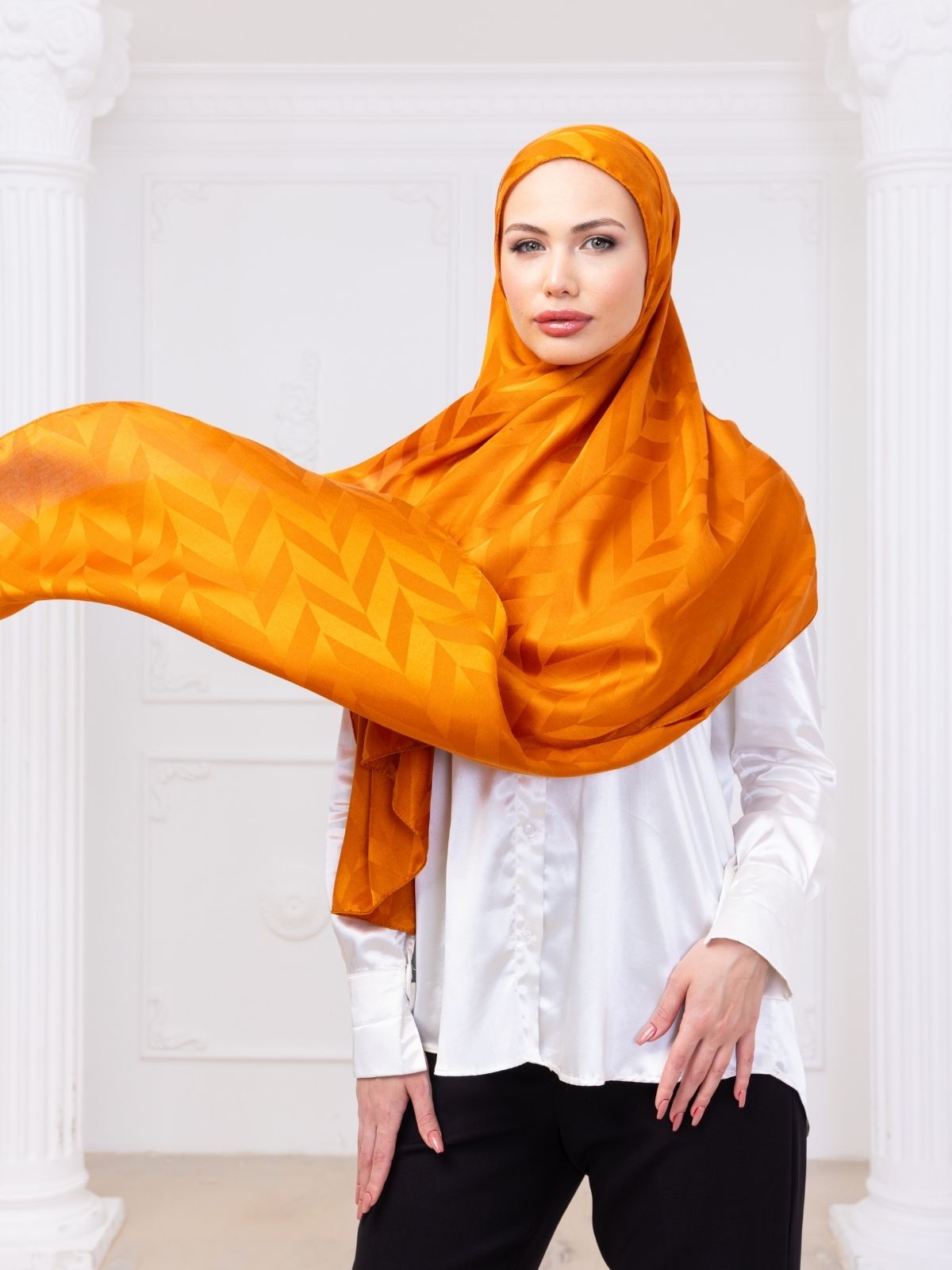 Turuncu Jakar Şal - Image 3
