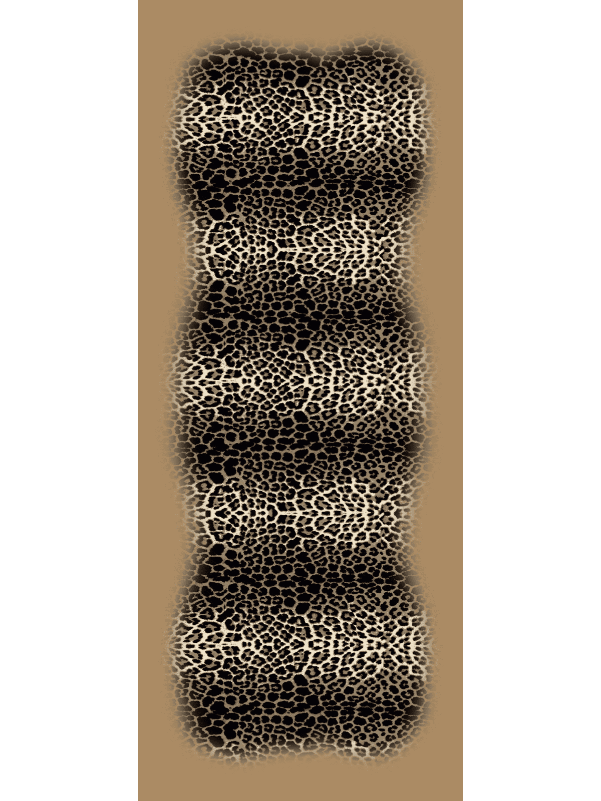 Camel Leopar Vual İpek Şal