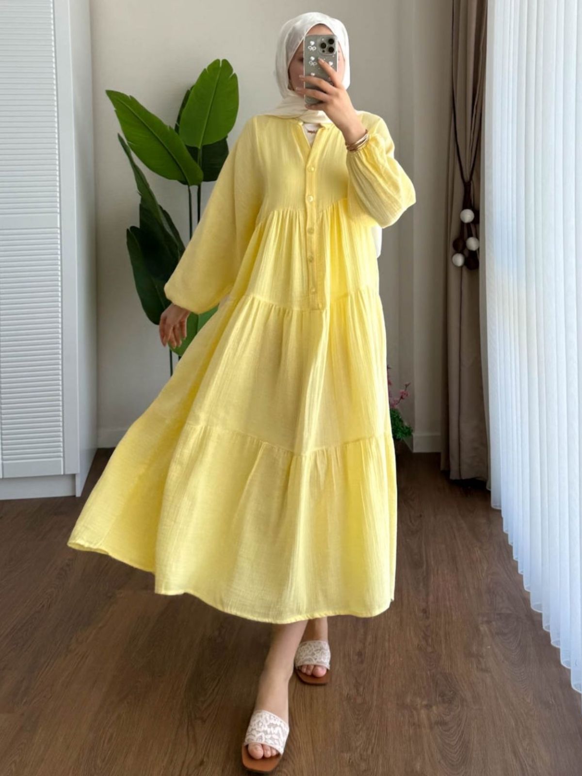 Elena Mira Elbise L100166 - Sarı Şeker