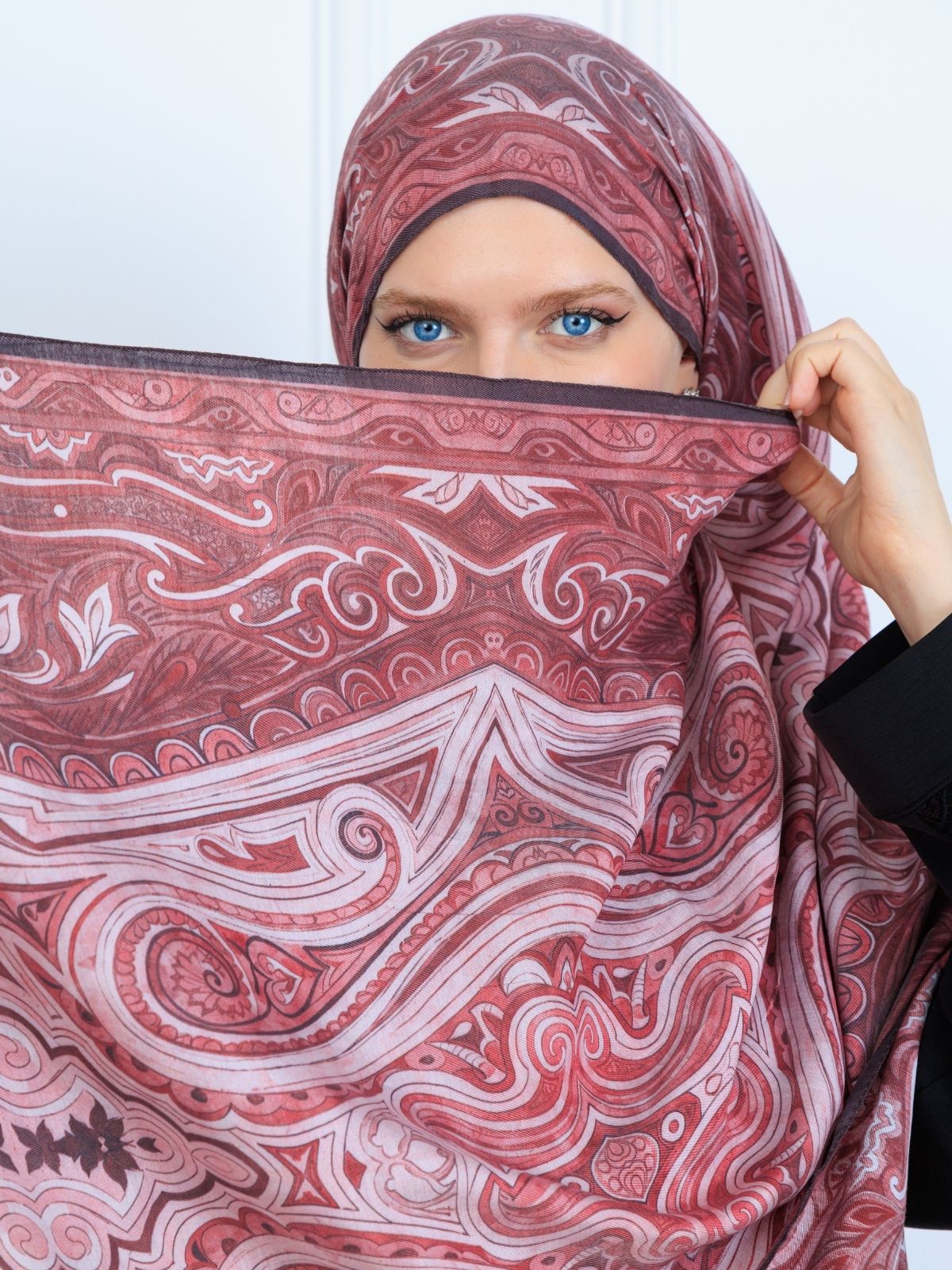 Mirşah Desen Şal 469-021 - V-3 - Vişne Çürüğü - Image 3