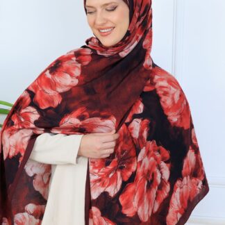 Zemheri Desen Şal 469-023 - V-15 - Bordo