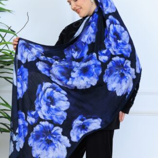 Zemheri Desen Şal 469-023 - V-16 - Derin Mavi