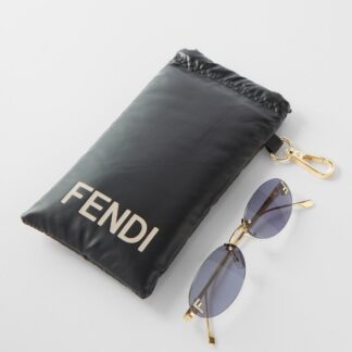 Fendi Kristal Oval Güneş Gözlüğü - Mavi Gradyan