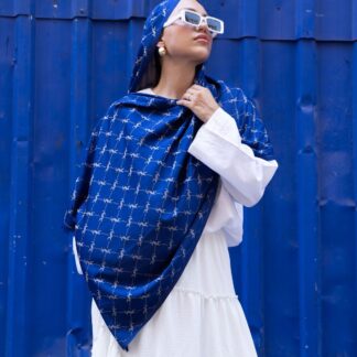Ysl Desen Kendinden Dokulu Desenli İtalyan Şal-10010-Vizon