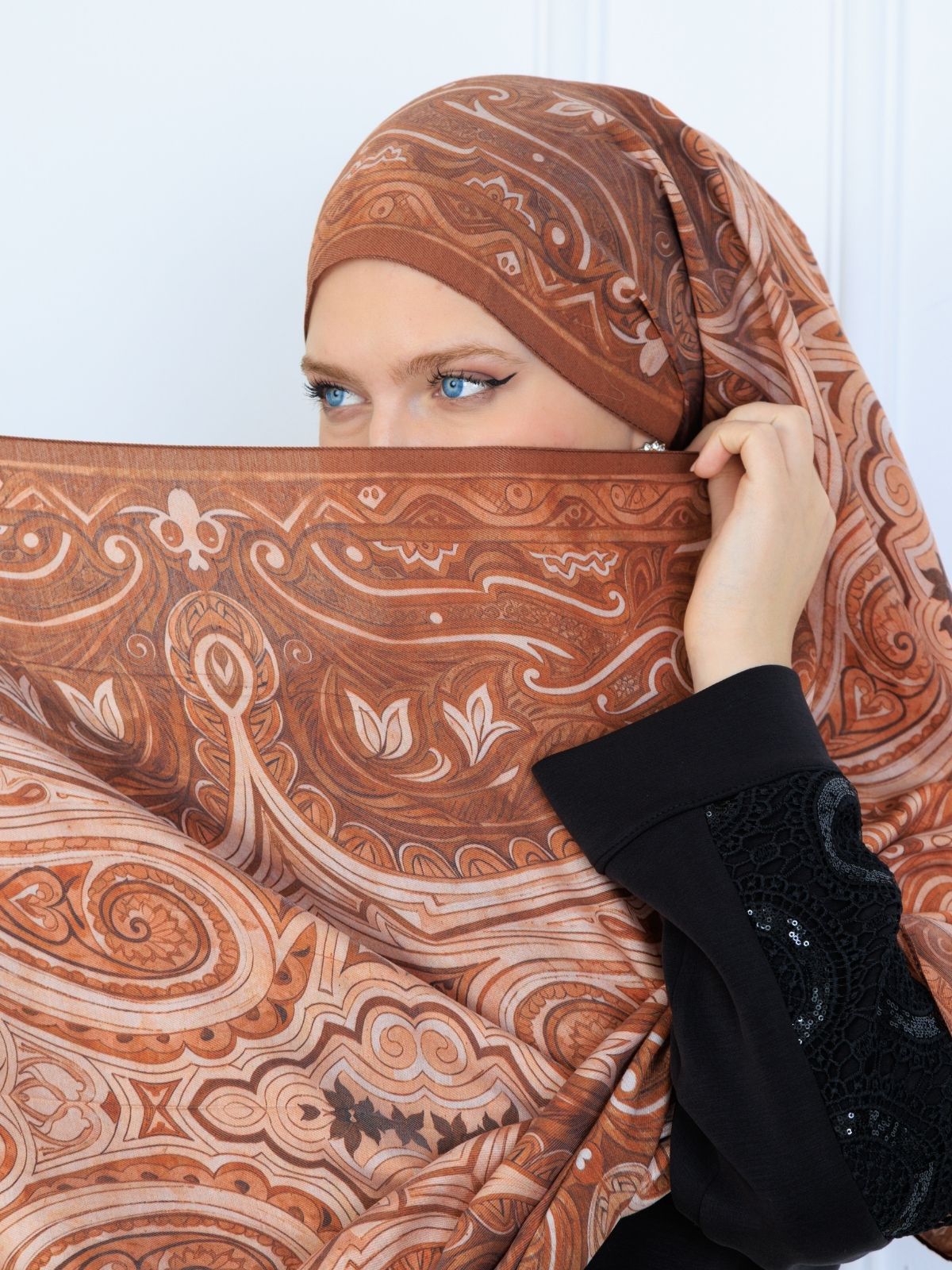 Mirşah Desen Şal 469-021 - V-12 - Taba - Image 2