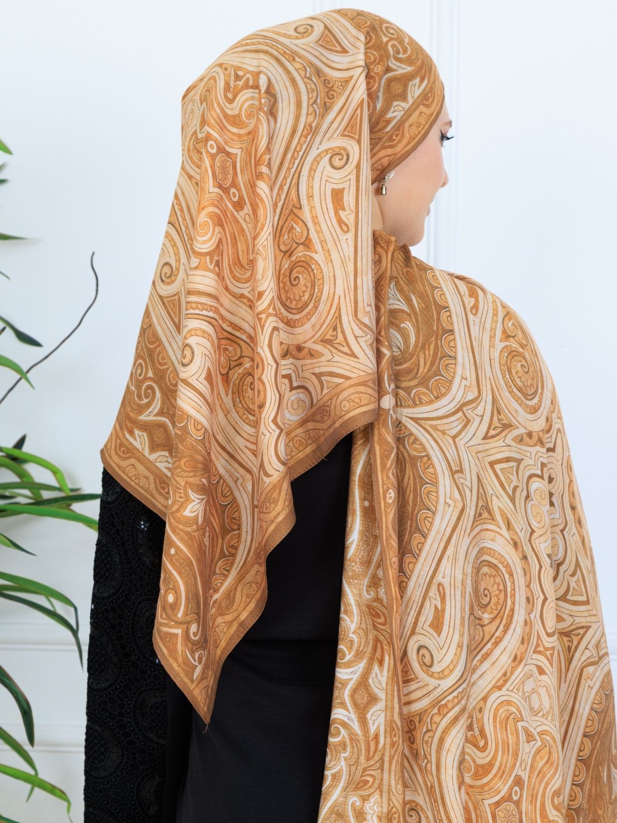 Mirşah Desen Şal 469-021 - V-10 - Karamel - Image 3