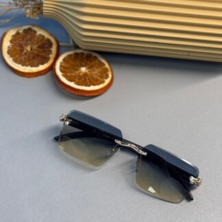 Cartier Santos Rimless Güneş Gözlüğü- Metalik Gri