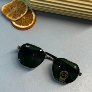 Ray-Ban Unisex Octagonal Classic - Gold Detaylı Yeşil Lens Güneş Gözlüğü