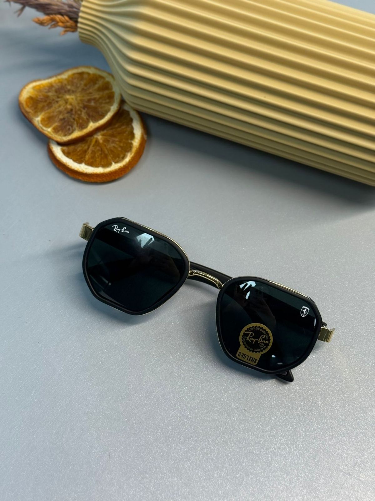 Ray-Ban Unisex Octagonal Classic - Gold Siyah Degrade Güneş Gözlüğü