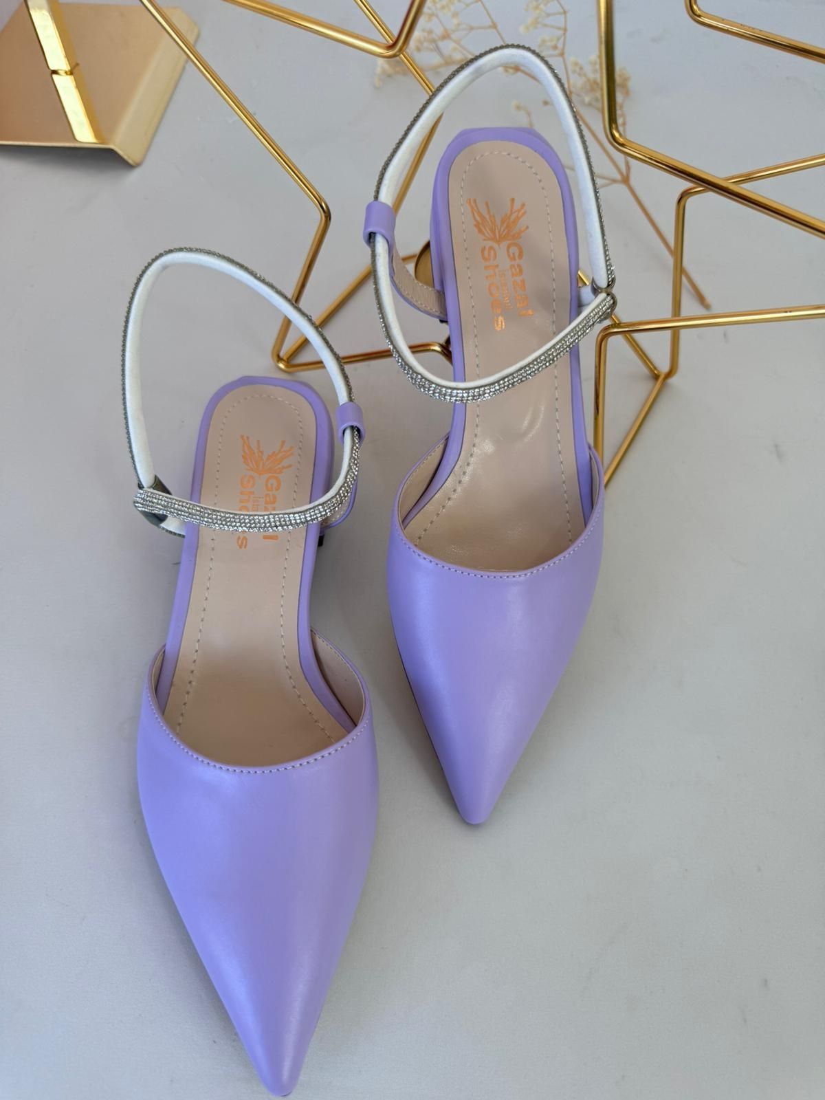 Klasik Taşlı Stiletto – Lavanta 40 Beden