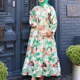 Samyella Elbise L100104 - Toz Yeşil