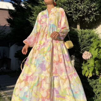 Elle Lora Elbise L100131 - Pastel