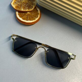 Gucci Metal Çerçeve Kare Gold Kadın Güneş Gözlüğü - Siyah