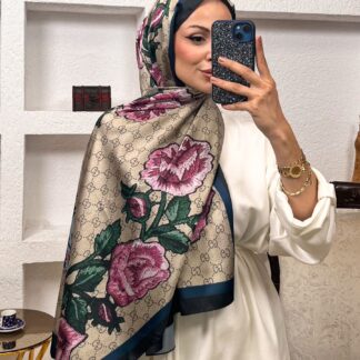 Twill İpek Şal - Lacivert