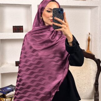 Su Yolu Pamuk Jakar Şal - Şarabi