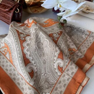 Etro Pamuk Soft İpek Şal 44118 Kiremit