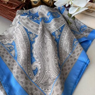 Etro Pamuk Soft İpek Şal 44118 Mavi