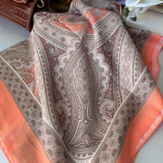 Etro Pamuk Soft İpek Şal 44118 Turuncu