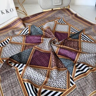 Colors Plus 44879 Desen Twill Eşarp - Mürdüm