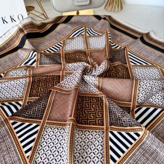 Colors Plus 44879 Desen Twill Eşarp - Kahve