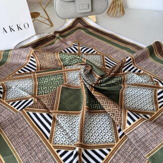 Colors Plus 44879 Desen Twill Eşarp - Haki