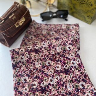 Çiçek Desenli Mio Cazz Eşarp 55471 - Magenta