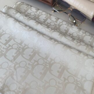 Dior Desen Pamuk İpeksi Jakar Şal 88731 - Taş