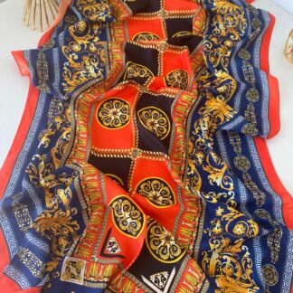 Versace Vual İpek Şal 614412 - Turuncu