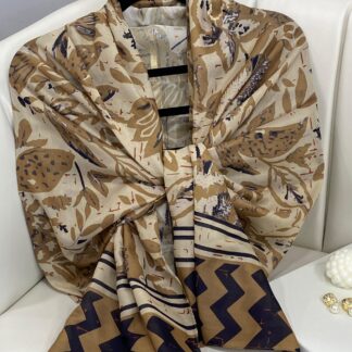 Etnik Desenli Etro Pamuk Soft Şal - 893250 - Camel