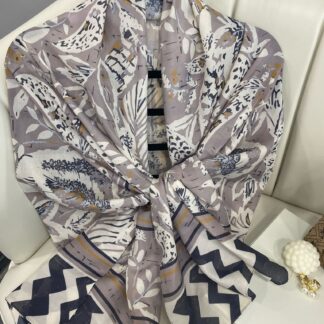 Etnik Desenli Etro Pamuk Soft Şal - 893250 - Ekru Pudra