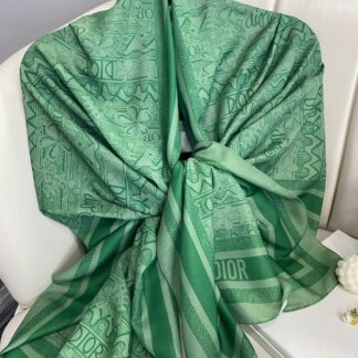 Dior Monogram Pamuk Soft Şal 86021 - Zümrüt